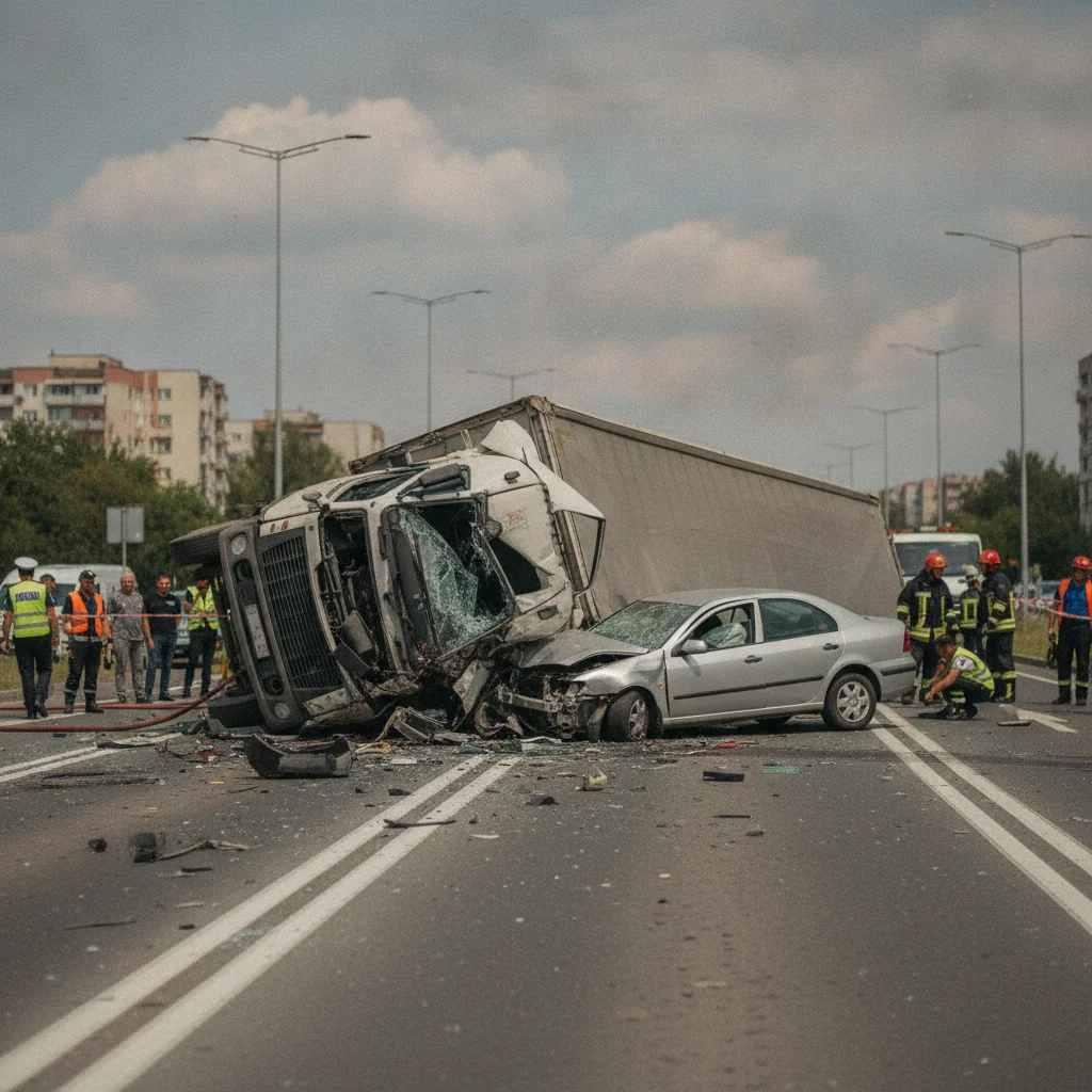 Accident pe Calea Craiovei în Drobeta-Turnu Severin: autotren și autoturism implicate