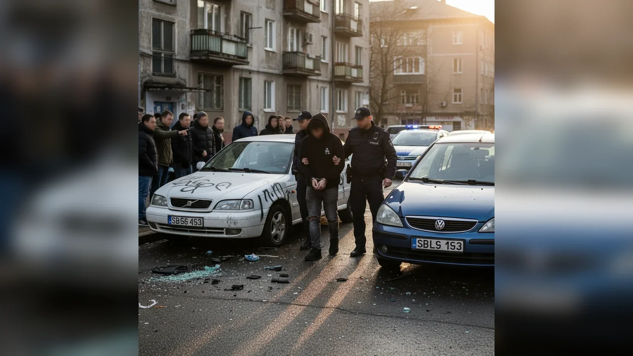 La Eșelnița, geamuri distruse la două mașini din parcarea unei pensiuni