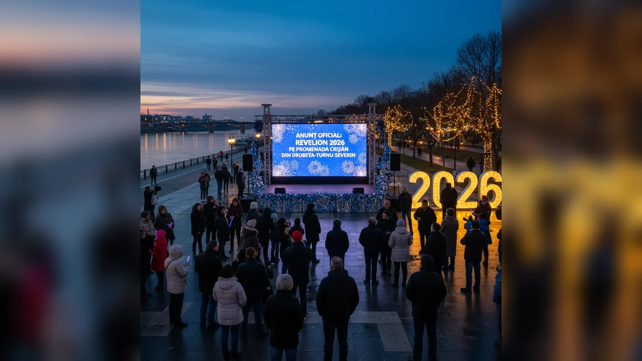 Revelion 2026 pe Promenada Crișan din Drobeta-Turnu Severin: programul serii de 31 decembrie
